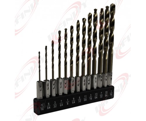 Pro High Quality 13pc Hex Shank Quick change Cobalt Drill Bit Set Multi Bits